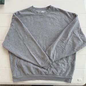 ALO Yoga Gray Crewneck Sweater Relaxed Fit